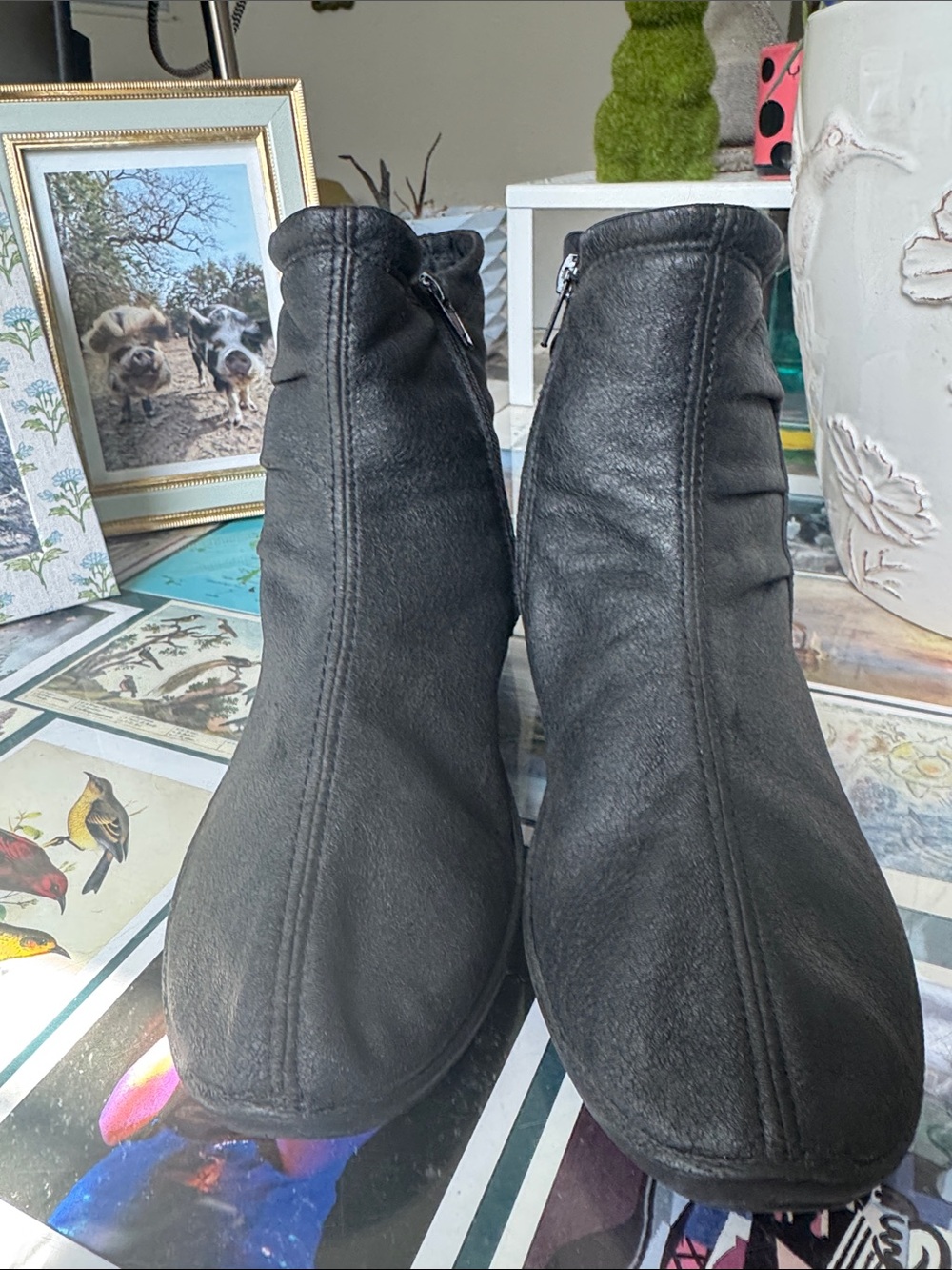Arcopedico, Vegan Black Ankle Boots, Size 38 (US 7)